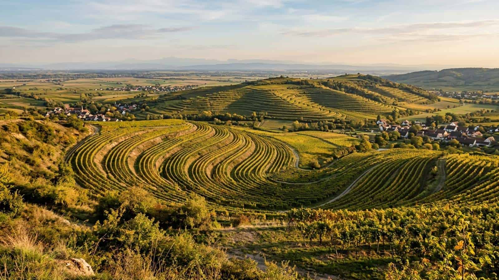 KI-generiertes Foto der Weinberge in der Region Baden